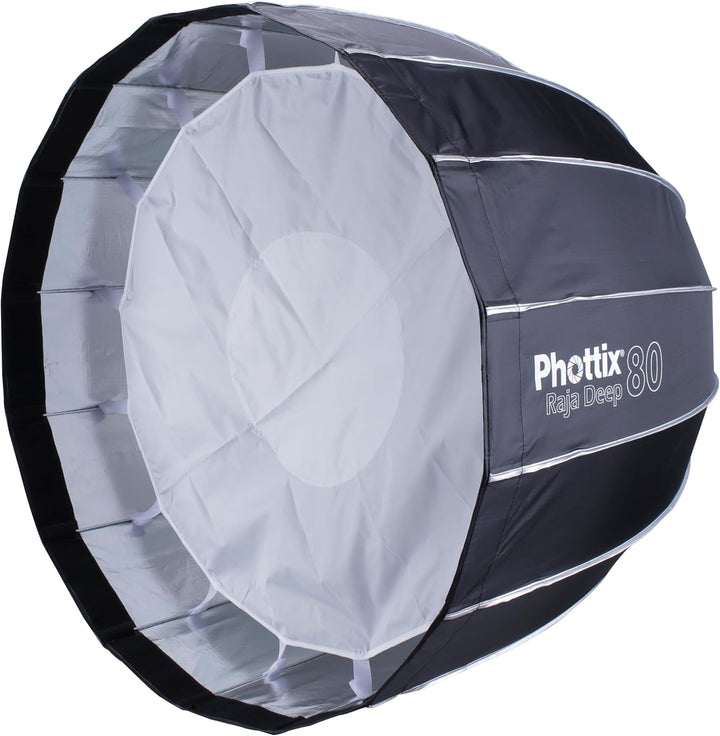 Phottix Raja PH82724 Parabol-Softbox, 81,3 cm tiefe, parabelförmige Softbox 32in, tiefe, parabelförm