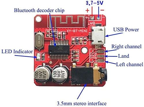 2 Stück Bluetooth 4.1 MP3 Audio Receiver Verlustfreier Decoder Wireless Stereo Modul