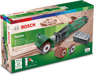 Bosch Schleifroller Texoro (250 Watt, 3 Zubehöre, Zubehörbox, im Karton), Green Schleifroller Texoro