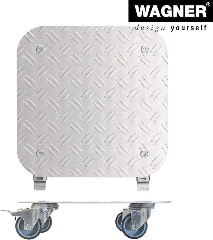 Wagner Pflanzenroller Alaska 29 x 29 x 7,5 cm I Blumenroller für Aussenbereich + Innenbereich I Kübe