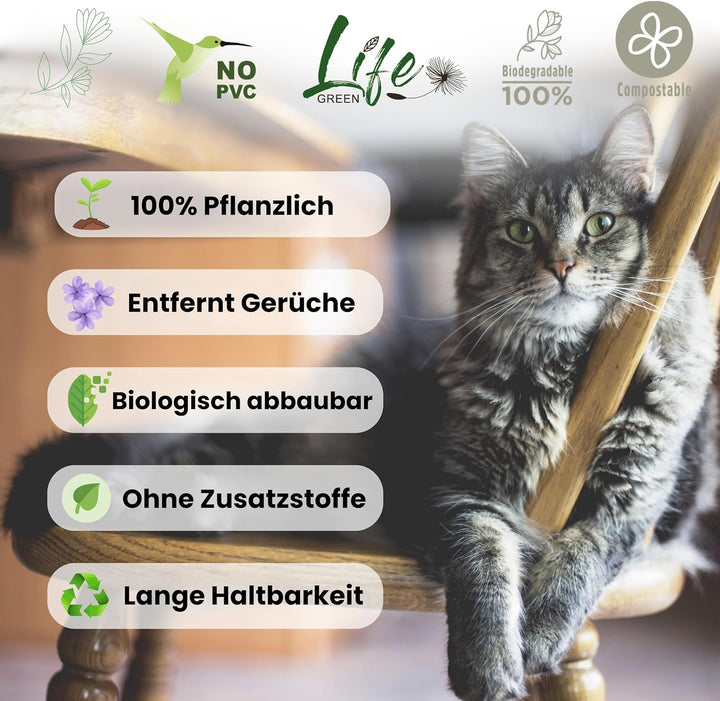 Naturalissima Katzenstreu, 16 kg, Zitrone, mit Erbsenfaser und Maisstärke, pflanzlich, biologisch ab