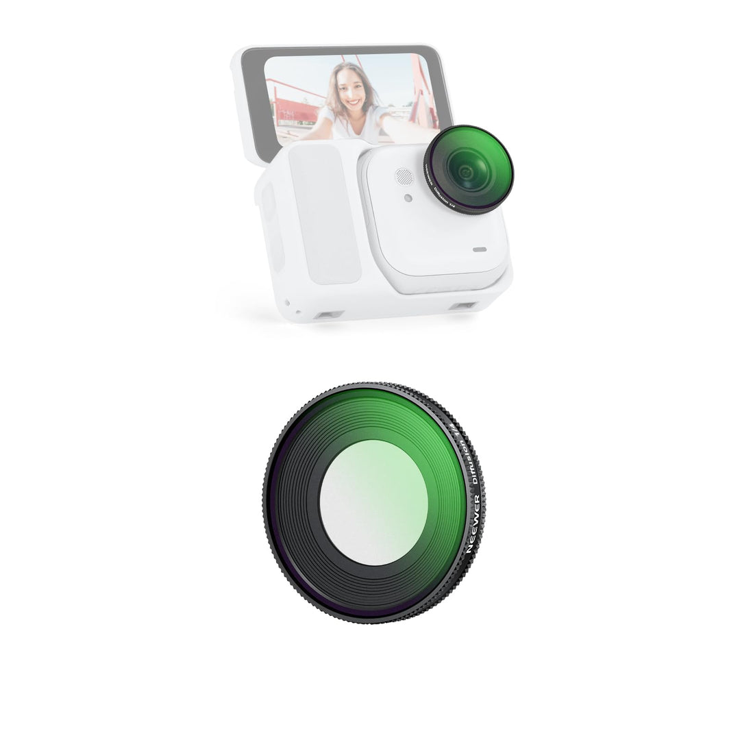 NEEWER 1/4 Black Diffusion Filter für einen filmischen Nebeleffekt, kompatibel mit der Insta360 GO U