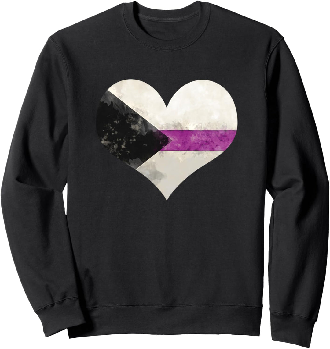 Demisexuell Pride Watercolor Heart Sweatshirt