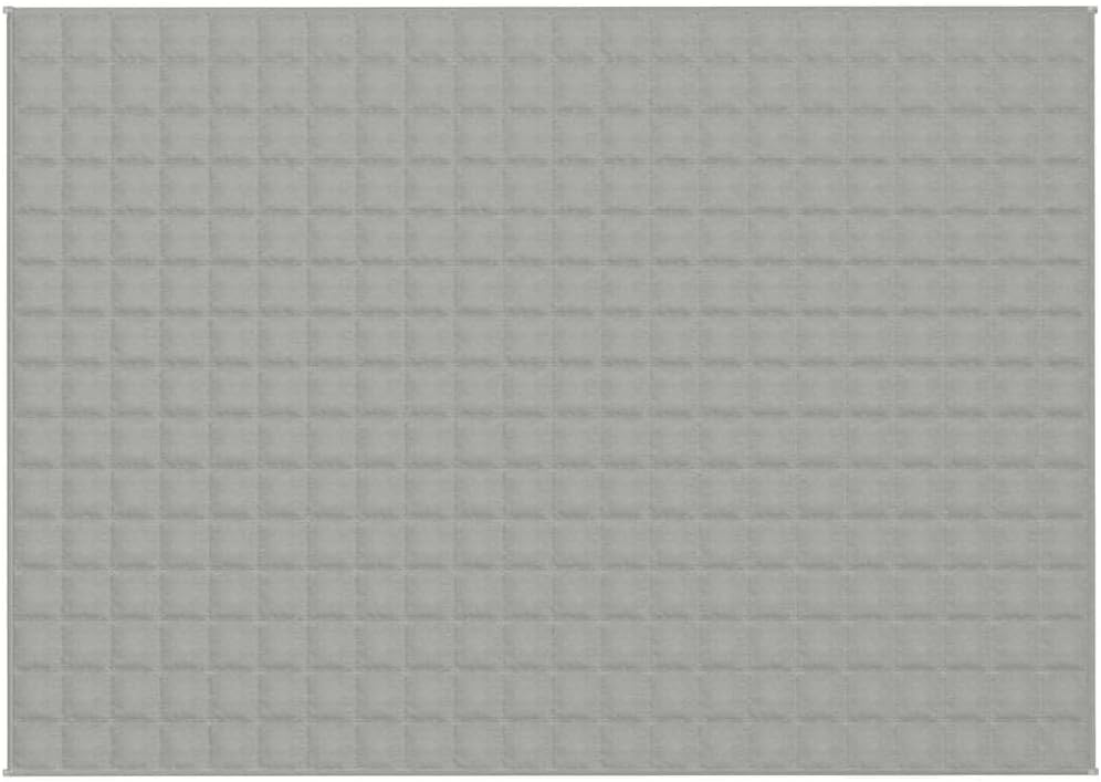 Gewichtsdecke Grau 155x220 cm 7 kg Stoff, Bequemer Stoff, Gleichmässige Gewichtsverteilung, Praktisc
