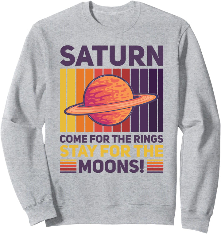 Planet Saturn Sonnensystem Weltraum Moons wh Sweatshirt