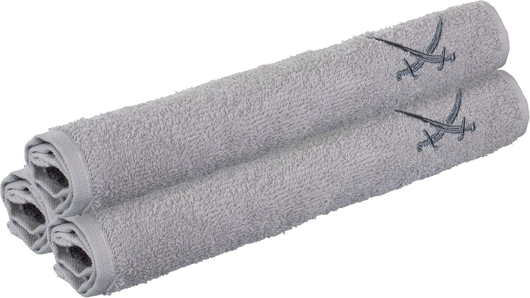 Sansibar Seiftücher 6er Set ca. 30x30 cm 100% Baumwolle mit gesticktem Säbel Logo Handtücher Gästetü