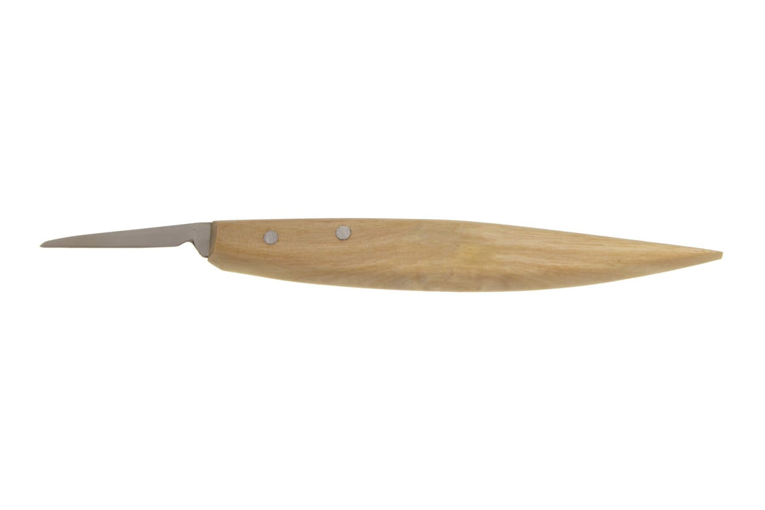 STUBAI Kerbschnitzmesser 45 mm | Kerbschnitzmesser mit Holzheft, extra scharf geschliffen, gerade Kl
