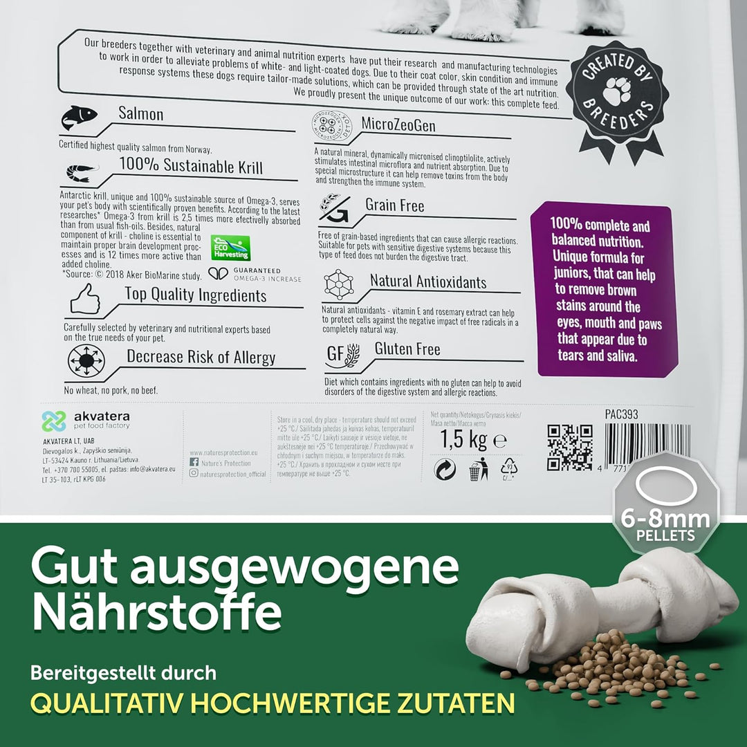 Nature's Protection Superior Care Trockenfutter für Alle Rassengrössen Hunde Fell der Hellen Farbe (