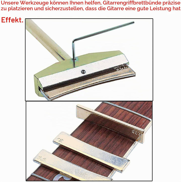 Gitarren-Bund-Installationsset, Gitarren-Bass-Bund-Presswerkzeug, Griffbrett-Bund-Presswerkzeug mit