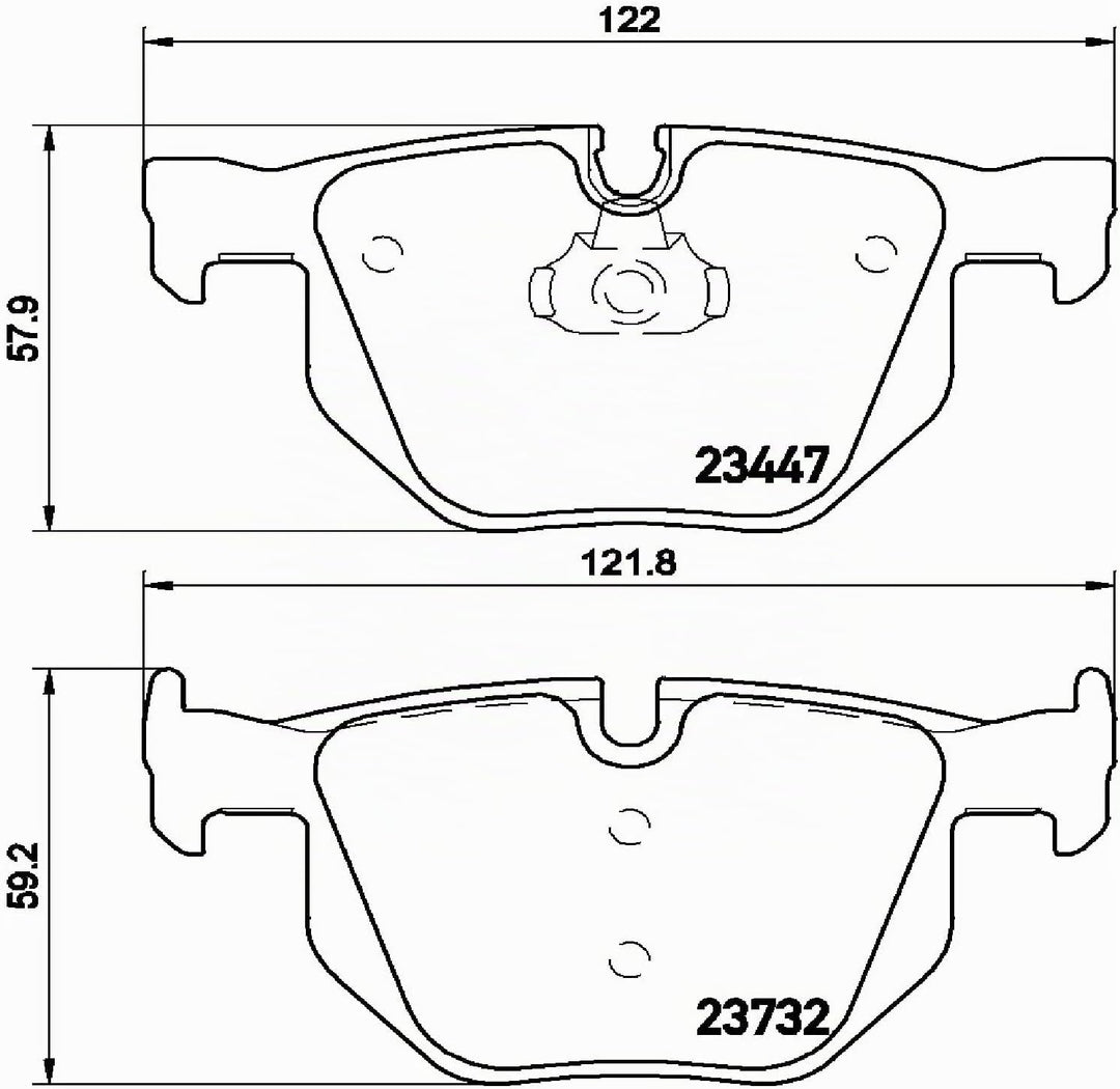 Brembo P 06 056 Bremsbelagsatz, Scheibenbremse - (4-teilig)