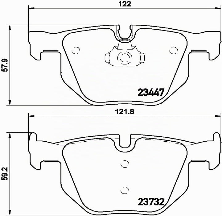 Brembo P 06 056 Bremsbelagsatz, Scheibenbremse - (4-teilig)