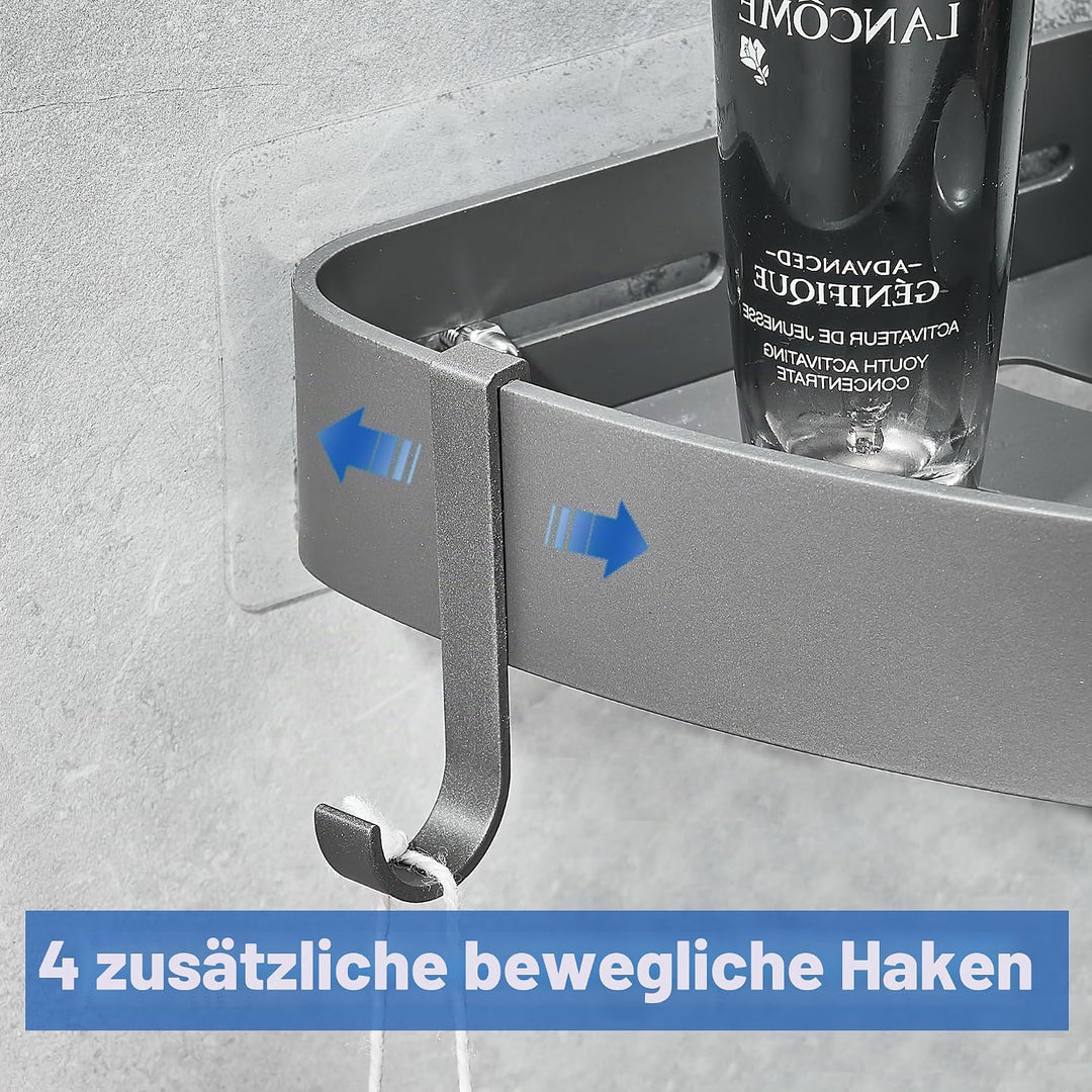 FIISAYL Duschablage Ohne Bohren Duschregal Ecke Badezimmer Organizer Badregal Duschkorb, Dusche eckr