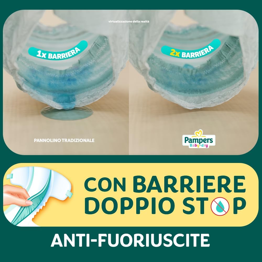 Pampers Baby Dry Mini, 186 Windeln, Grösse 2 (3-6 kg) Baby Dry Mini Karton 62X3, Baby Dry Mini Karto