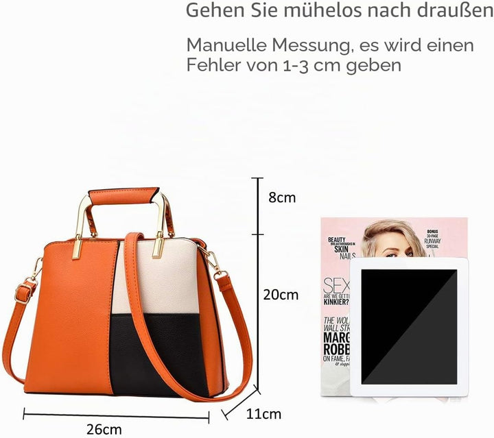 NICOLE&DORIS Frauen Farbe Einfache Handtaschen Umhängetasche Crossbody Messenger Bag Tote Schultasch