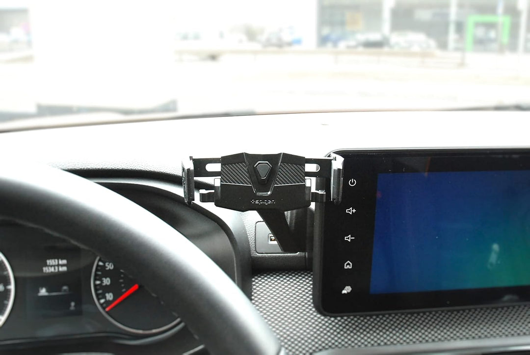 Handyhalterung Auto 10x10x10cm passt auf den Dacia I Autohalterung Handy I Schwarz I Telefonhalterun