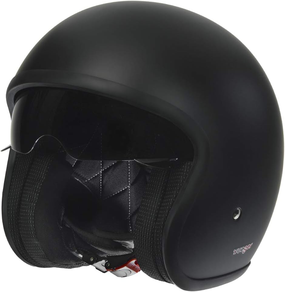 RC-590 Jethelm Custom Motorradhelm Chopper Chopper Motorrad Roller Helm rueger, Grösse:XS (53-54), F