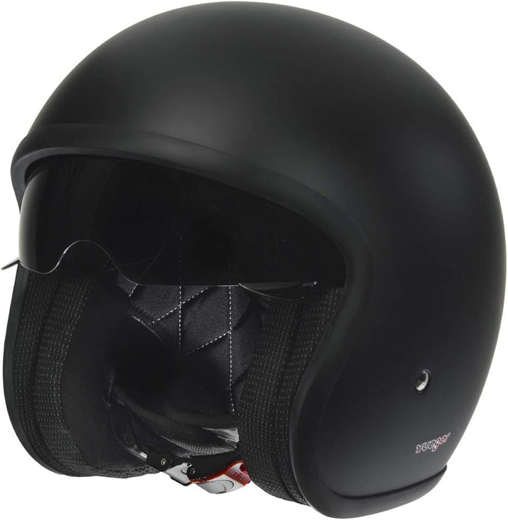RC-590 Jethelm Custom Motorradhelm Chopper Chopper Motorrad Roller Helm rueger, Grösse:XS (53-54), F