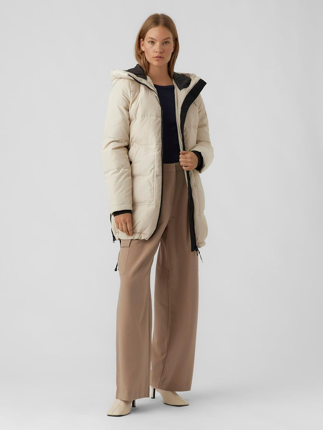 VERO MODA Female Jacke VMOSLO Daune Jacke | Jacket L Oatmeal, L Oatmeal