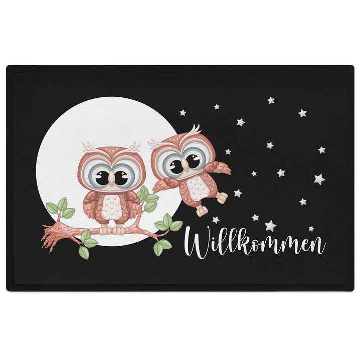 Trendation - Willkommen Fussmatte Grafik Schmutzfangmatte Geschenk Aussen Innenbereich 60x40 cm Wasc