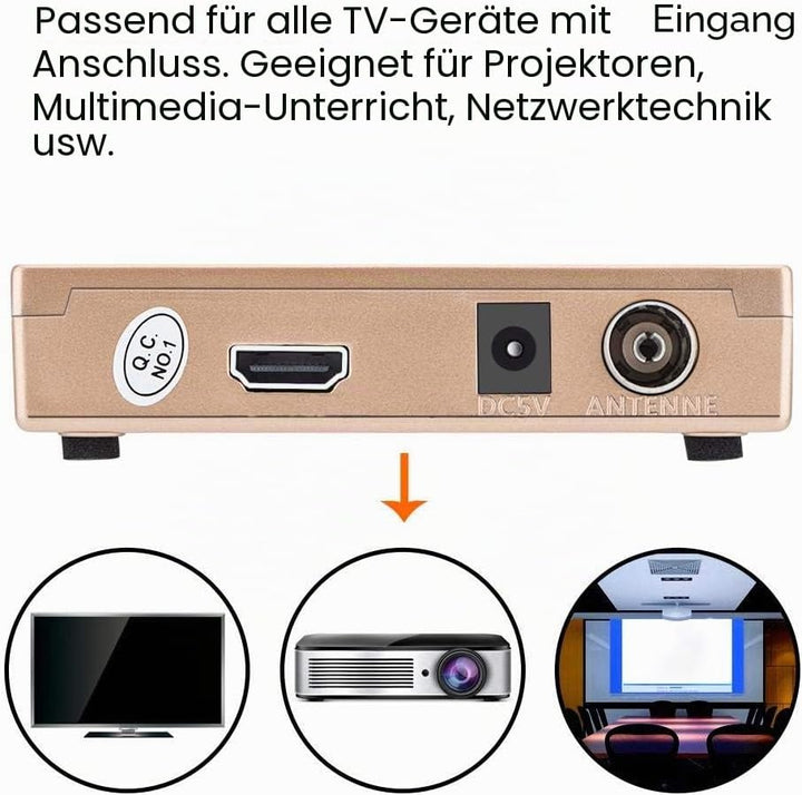 VBESTLIFE Analog TV Adapter für Analog-TV-Receiver mit HF HDMI Konverter (VDE) für alle Fernseher mi