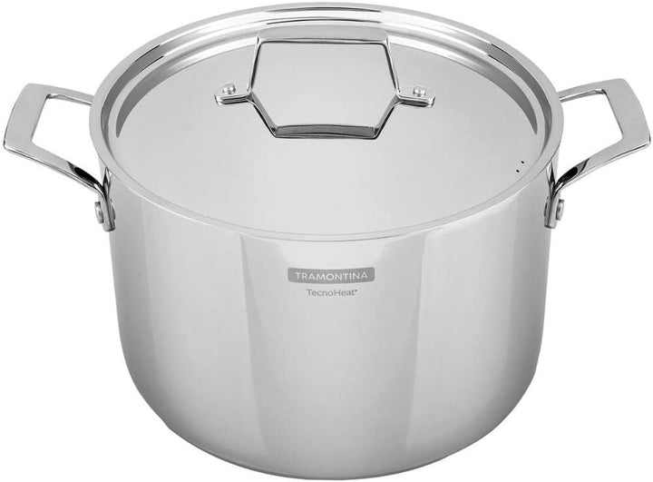 Tramontina GRANO Gemüsetopf, ø 24cm 7,7 Liter, Edelstahl, Induktion, ofenfest Gemüsetopf Ø24 cm, Gem