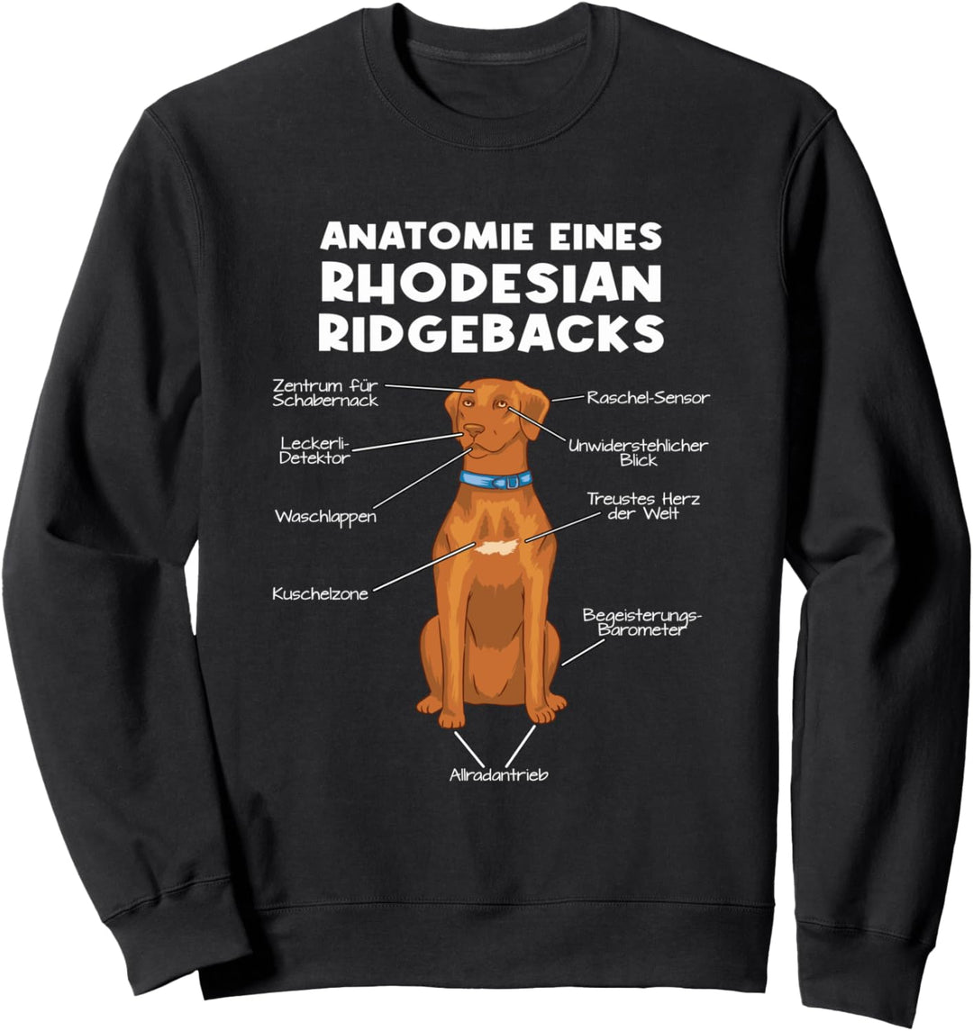 Anatomie eines Rhodesian Ridgebacks Rhodesian Ridgeback Sweatshirt