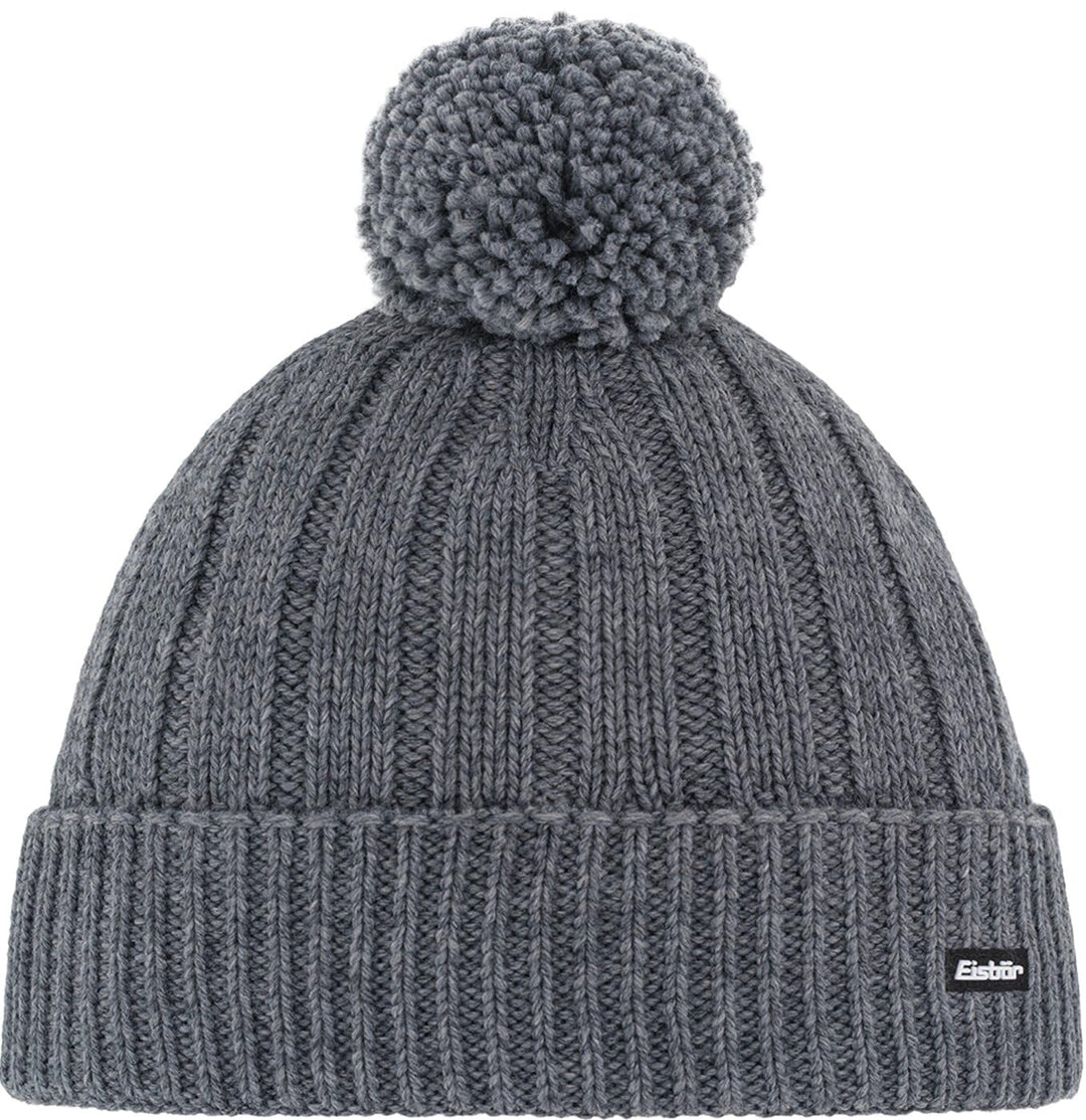 Eisbär Ayo Pompon Mütze – Wärmende Outdoor-Mütze mit Merino-Mix (mulesingfrei), Breiter Rippenstrukt