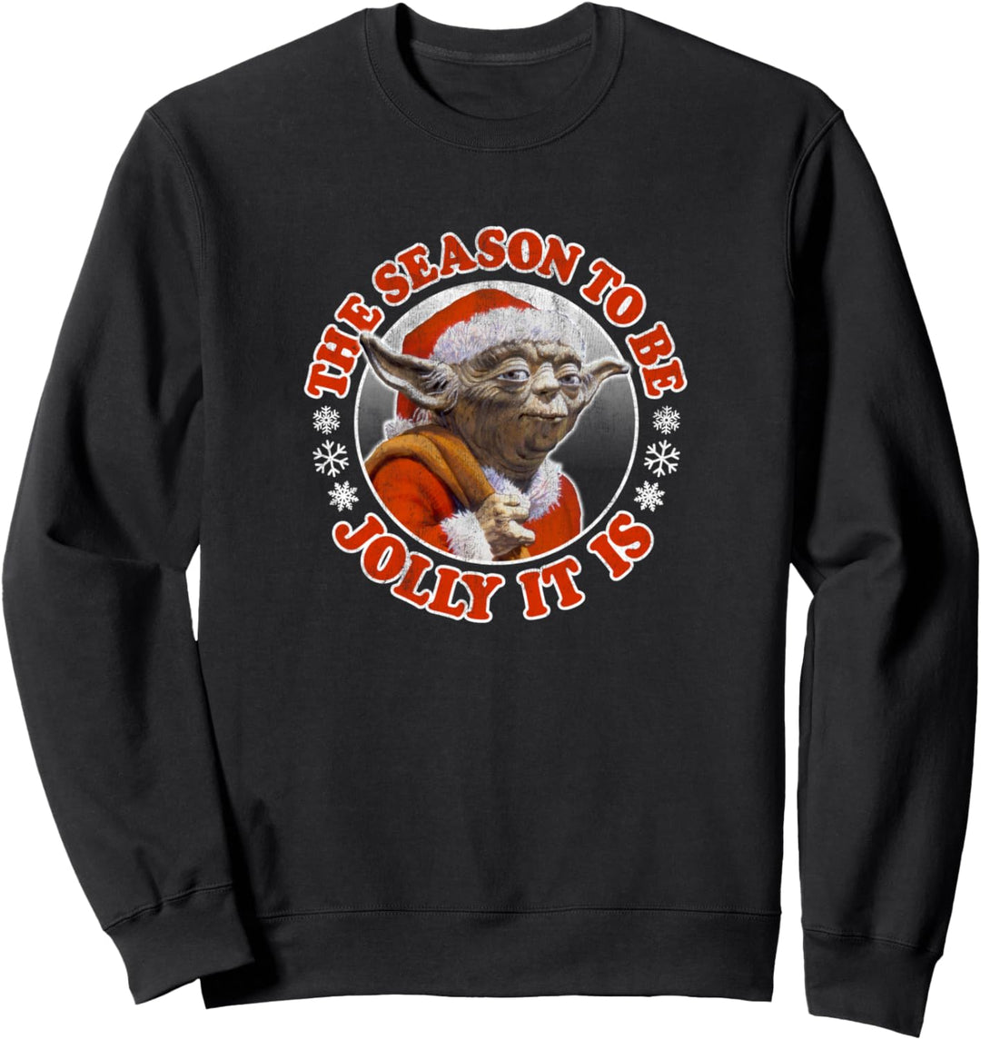 Star Wars Jolly Yoda Tis The Season Christmas Sweatshirt