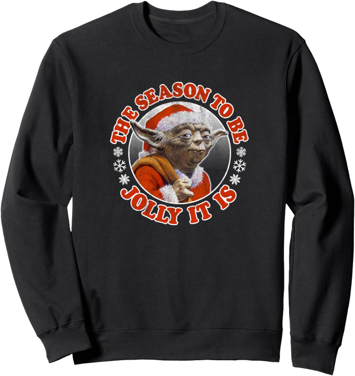 Star Wars Jolly Yoda Tis The Season Christmas Sweatshirt