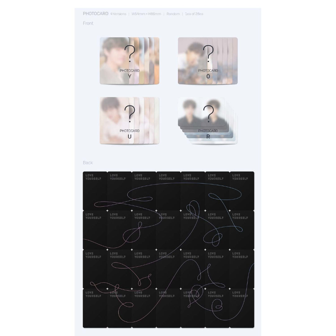 BTS 3rd Album - LOVE YOURSELF 轉 TEAR [ Y ver. ] CD + Photobook + Mini Book + Photocard + Standing Ph