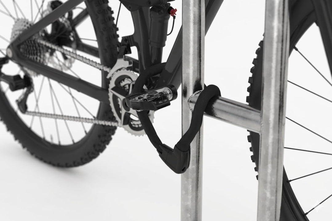 Fahrrad-Anlehnbügel 9521 | 350mm mit Knierohr | für 2 Fahrräder | zum Aufdübeln | Stahl verzinkt | B