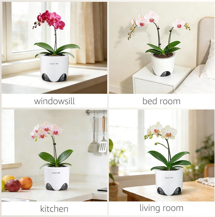 Meshpot Orchideentöpfe mit Löchern zum Umtopfen, 12,7 cm, 2 Stück, doppellagiger Kunststoff-Imitat,