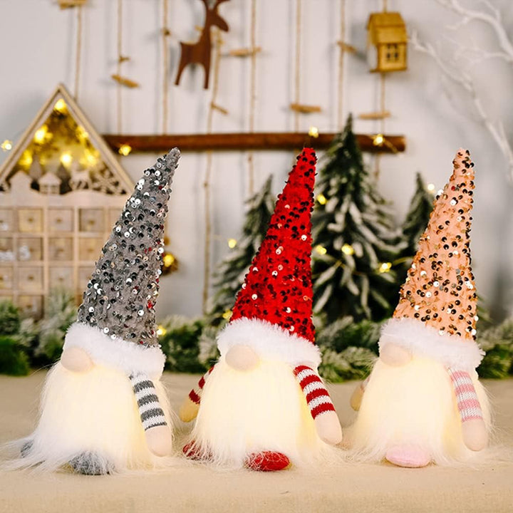 Weihnachtswichtel Figuren LED, Weihnachtsdeko Amerikanisch, Weihnachten Deko Beleuchtet, Weihnachts