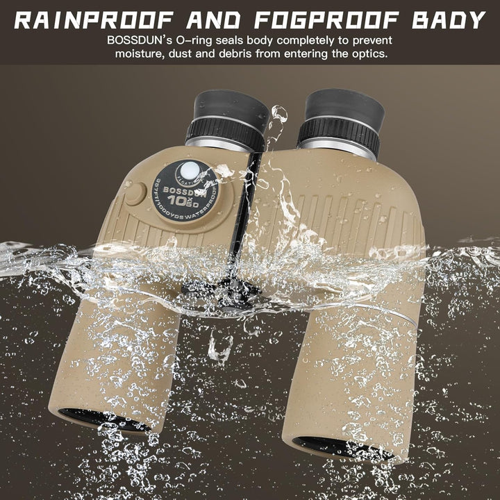 10x50 Marine Fernglas,Fernglas mit Nachtsicht Entfernungsmesser und Kompass, für Wassersport-Enthusi