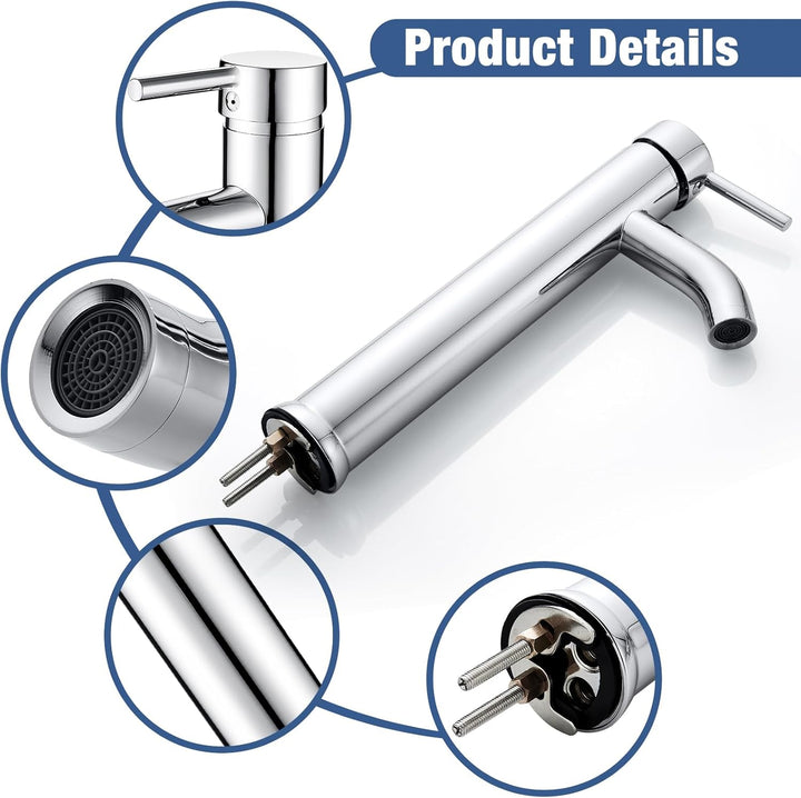 kisimixer Waschtischarmatur Bad Hoch, Wasserhahn Waschbecken Waschtisch Armatur, Einhebelmischer für