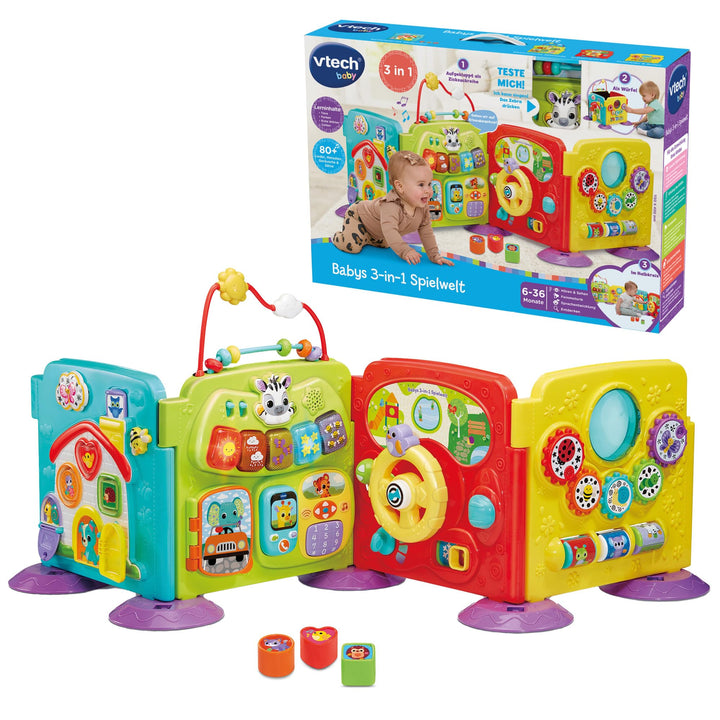 Vtech Baby - Babys 3-in-1 Spielwelt – Interaktive elektronische und Nicht-elektronische Spielseiten