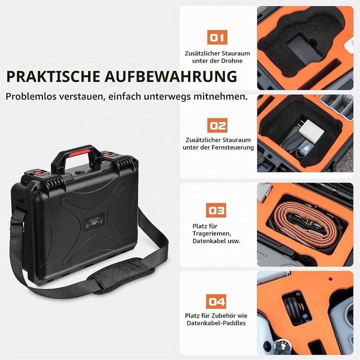 STARTRC Mini 4 Pro Waterproof Hard Case - Sichere Tragetasche für DJI Mini 4 Pro Fly More Combo Droh