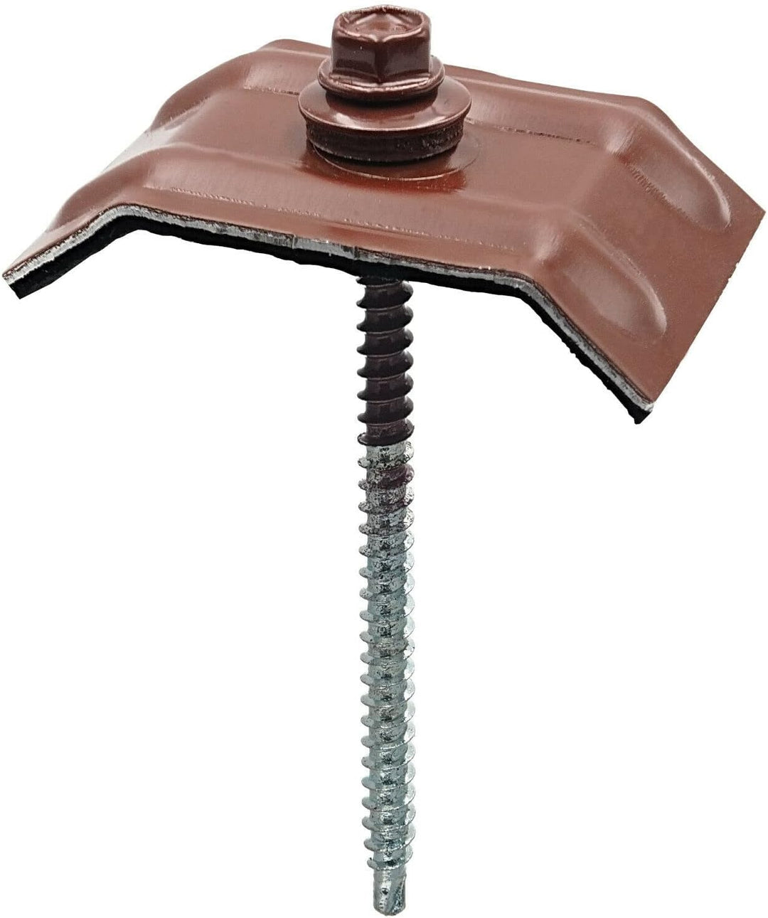 50 Stück Kalotten 33/48 + 4,8 x 80 mm RAL 8012 Trapezblechschrauben Selbstbohrend Verzinkter Stahl 5
