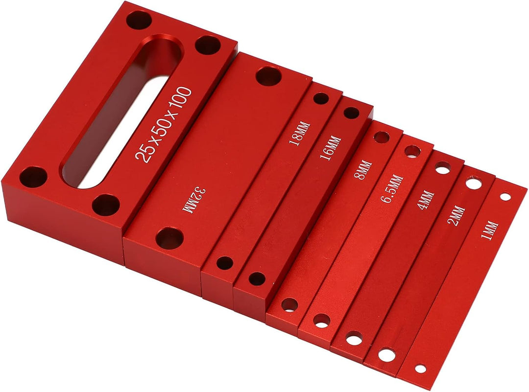 9 -pcs -Höhenmesssteine Blöcke Aluminiumlegierung Holzbearbeitung Setup -Riegel Präzision für Rout