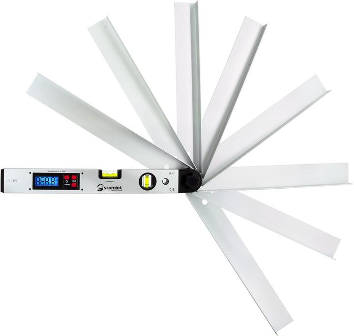 SCHMIDT security tools Winkelmesser Wasserwaage LCD Winkel Gradmesser Neigungsmesser Winkelmessgerät