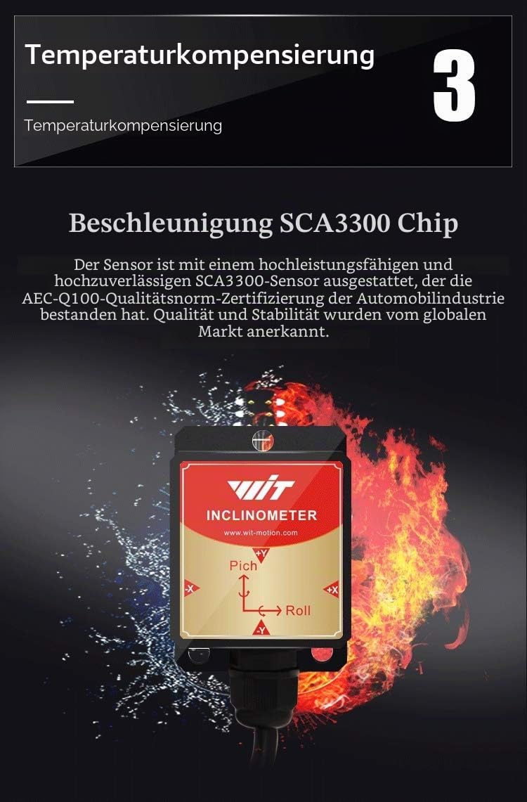 [Beschleunigungsmesser+Neigungsmesser in Militärqualität]9-Achsen-Gyroskop HWT905-TTL MPU-9250+Winke
