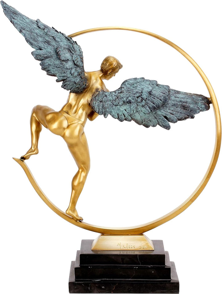 Kunst &amp; Ambiente - Guardian Angel - Limitierte Engelsfigur aus Bronze - Engel - signiert Martin Klei