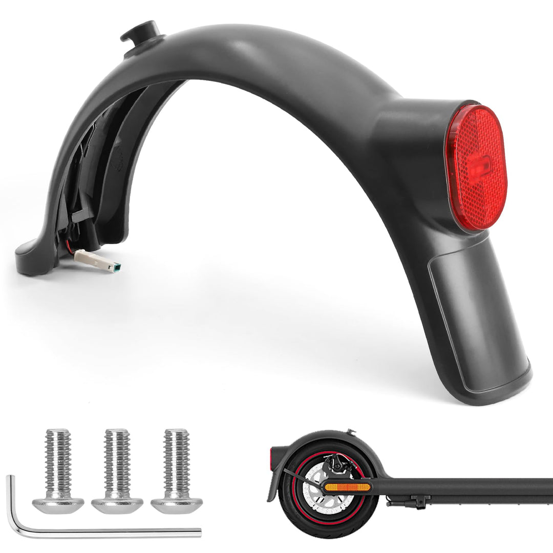 Hinterer Kotflügel + LED-Rücklicht-Kit für Xiaomi Scooter 4 Pro & 2nd Gen, Integriertes Set Ohne Zus