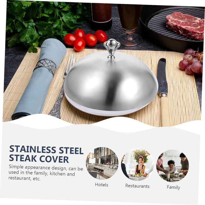 HEMOTON Edelstahl Speiseglocke Tellerglocke 22. 5cm Topfdeckel Teppanyaki Deckel Lebensmittel Abdeck