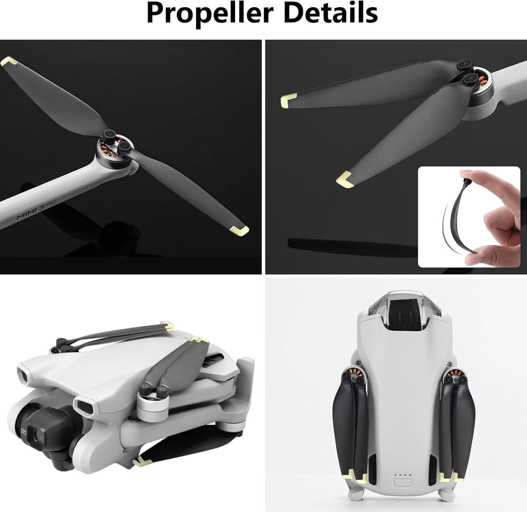 Bocguy 16 Pcs Drohne Mini 3/4 Pro Propeller, Propeller für Mini 3/4 Pro Zubehör Drohnenersatz mit 24