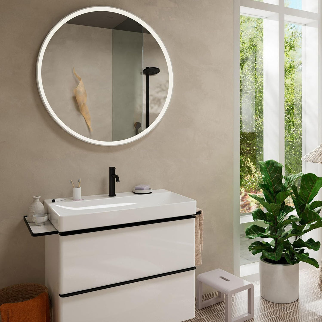 hansgrohe Tecturis S - Waschtischarmatur mit Zugstange, energiesparend (CoolStart), Wasserhahn Bad m