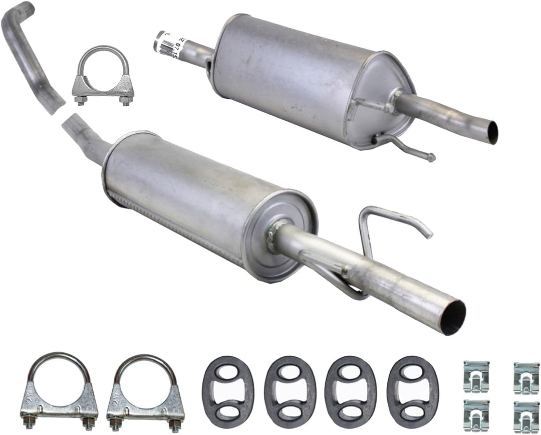 Ferroz Export Ersatz für Auspuffanlage Opel Corsa B 1.0 i 12V Schalldämpfer Auspuff mit Anbausatz