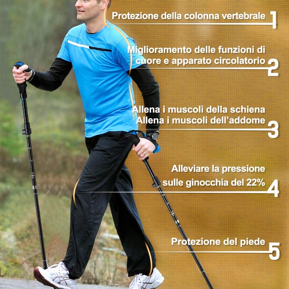 Glymnis Wanderstöcke Trekkingstöcke Walking Stöcke 7075 Aluminium Wanderstock verstellbar 110-130cm