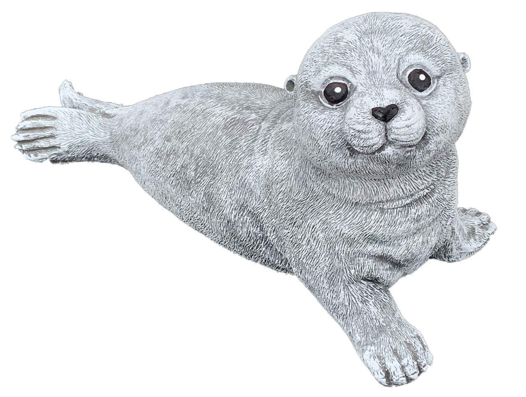 Stone and Style Steinfigur Robbe Seehund gross frostfest wetterfest Steinguss