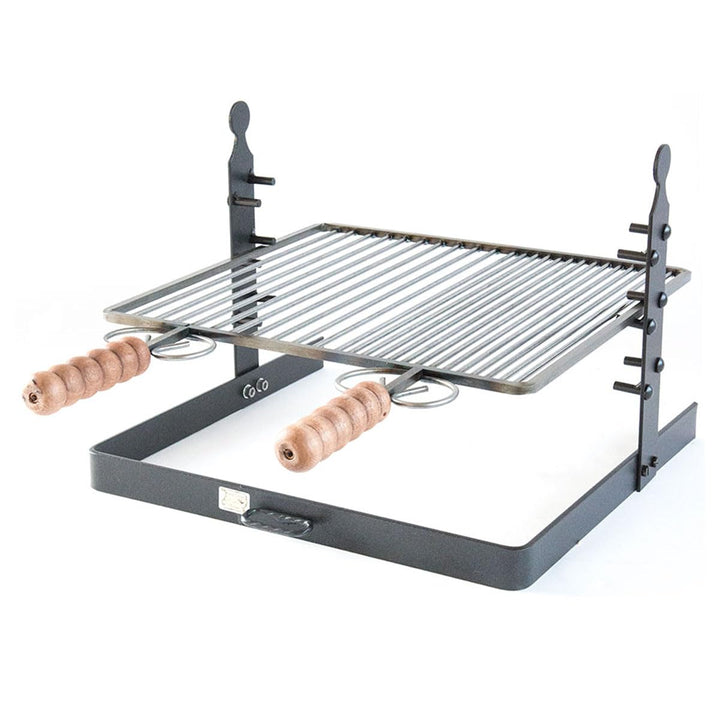 Grillpfanne Grillkorb mit Base Unterstützung und Höhe verstellbar cm 40 x 37